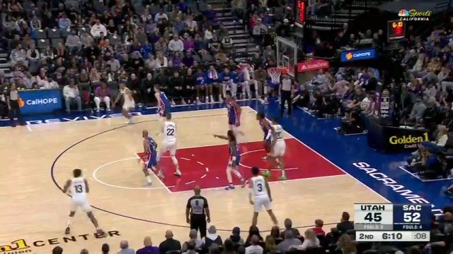 【2024年11月17日】NBA常规赛:爵士vs国王第2节英文原声录像回放