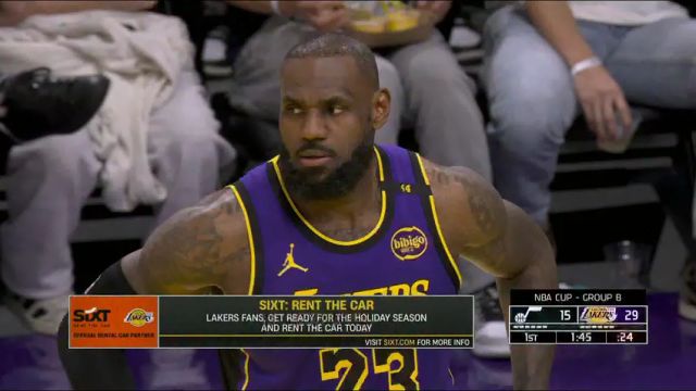 【2024年11月20日】NBA杯小组赛：爵士vs湖人第1节英文原声录像回放