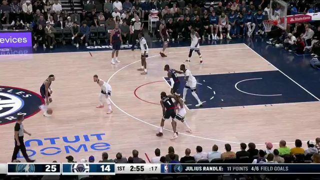 【2024年12月05日】NBA常規(guī)賽：森林狼vs快船第1節(jié)英文原聲錄像回放