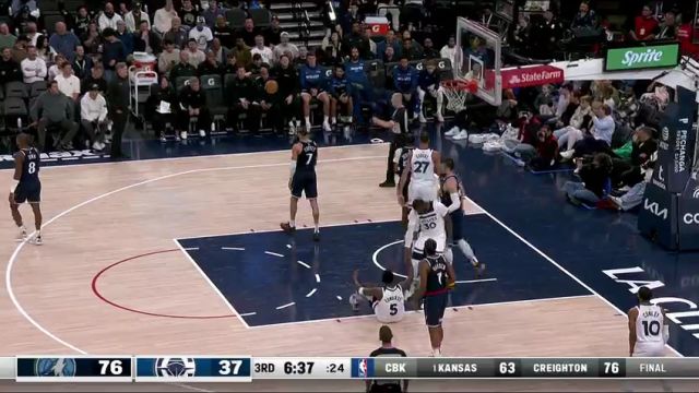 【2024年12月05日】NBA常規(guī)賽：森林狼vs快船第3節(jié)英文原聲錄像回放