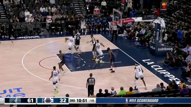 【2024年12月05日】NBA常規(guī)賽：森林狼vs快船第3節(jié)中文解說錄像回放