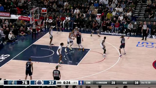 【2024年12月05日 森林狼vs快船集锦】终于等到你！哈登三分出手命中本场首次运动战进球