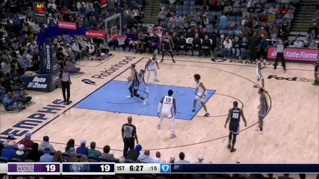 【2024年12月06日】NBA常規(guī)賽：國王vs灰熊第1節(jié)英文原聲錄像回放