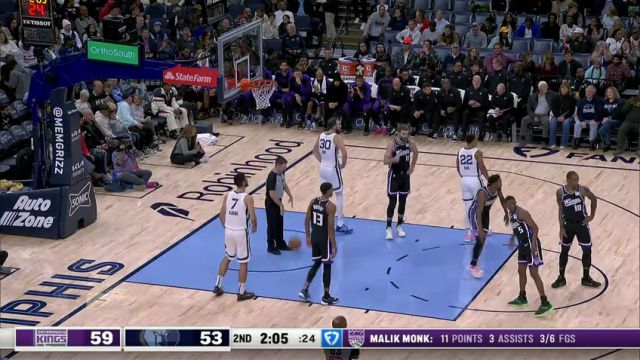 【2024年12月06日】NBA常規(guī)賽：國王vs灰熊第2節(jié)英文原聲錄像回放