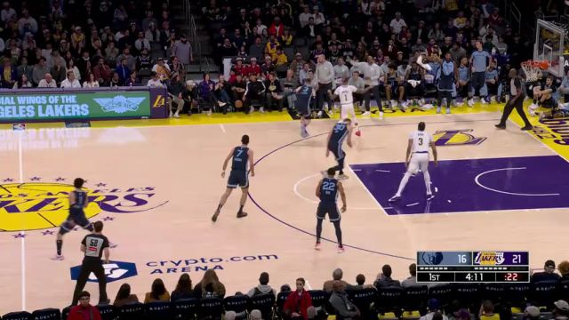 【2024年12月16日】NBA常規(guī)賽：灰熊vs湖人第1節(jié)中文解說(shuō)錄像回放