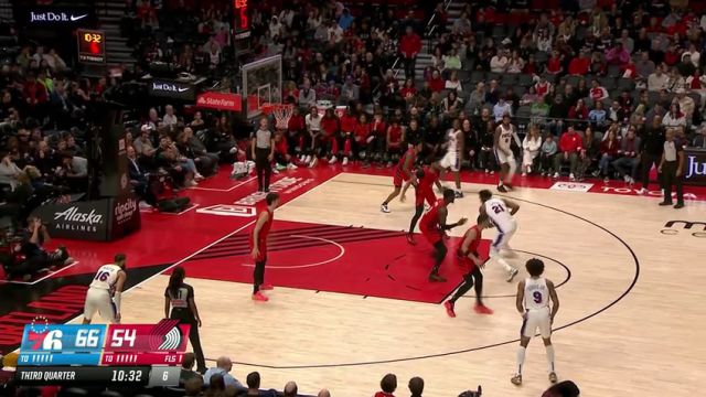 【2024年12月31日】NBA常規(guī)賽：76人vs開(kāi)拓者第3節(jié)英文原聲錄像回放