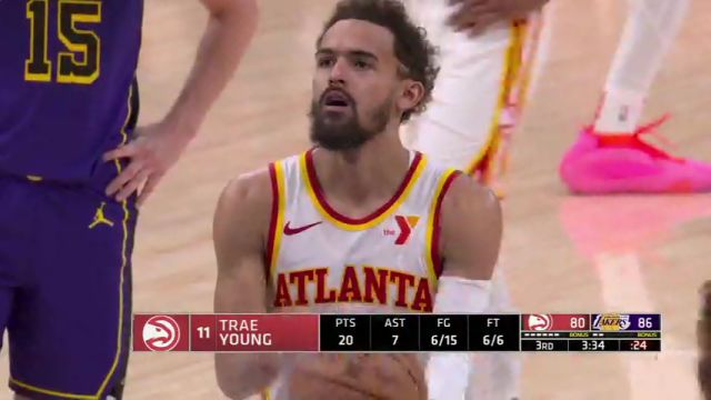 【2025年01月04日】NBA常規(guī)賽：老鷹vs湖人第3節(jié)英文原聲錄像回放