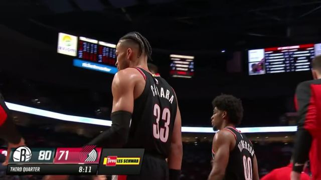 【2025年01月15日】NBA常规赛：篮网vs开拓者第3节英文原声录像回放