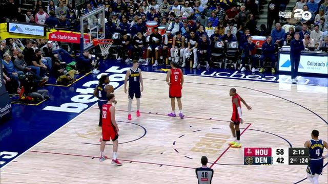 【2025年01月16日】NBA常規(guī)賽：火箭vs掘金第2節(jié)中文解說(shuō)錄像回放