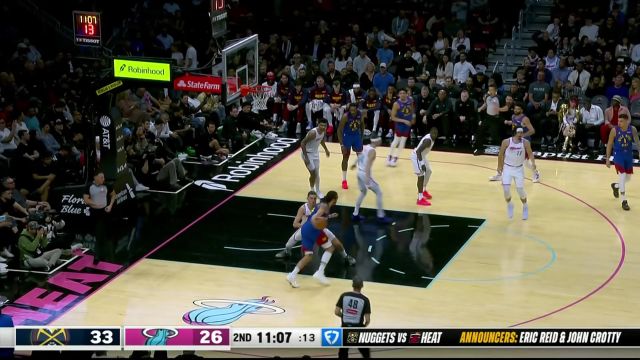 【2025年01月18日 掘金vs热火集锦】得分如同探囊取物!戈登翻身跳投命中还有加罚