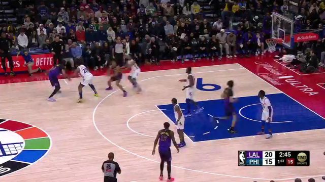 【2025年01月29日】NBA常規(guī)賽：湖人vs76人第1節(jié)英文原聲錄像回放
