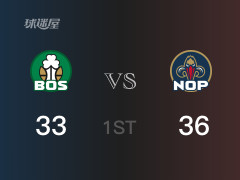 NBA常規(guī)賽：首節(jié)戰(zhàn)罷，鵜鶘以36- 33領(lǐng)先凱爾特人，墨菲三世16分