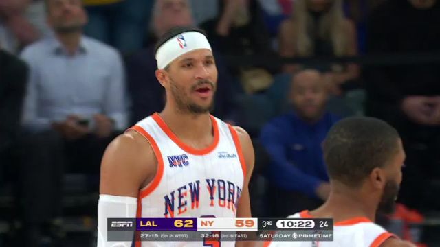 【2025年02月02日】NBA常規(guī)賽：湖人vs尼克斯第3節(jié)英文原聲錄像回放