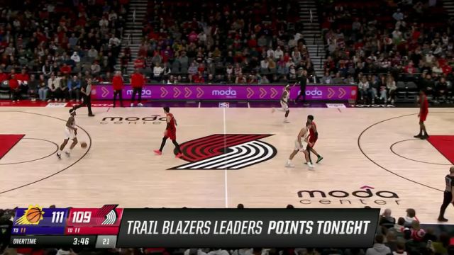 【2025年02月04日】NBA常規(guī)賽：太陽vs開拓者加時(shí)賽英文原聲錄像回放