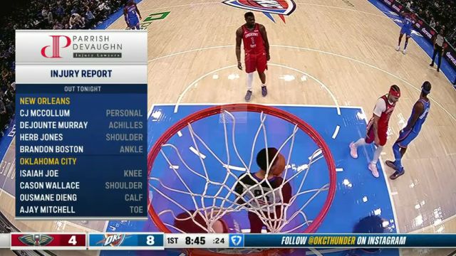 【2025年02月11日】NBA常規(guī)賽：鵜鶘vs雷霆第1節(jié)中文解說錄像回放