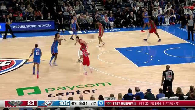 【2025年02月11日】NBA常規(guī)賽：鵜鶘vs雷霆第4節(jié)中文解說錄像回放