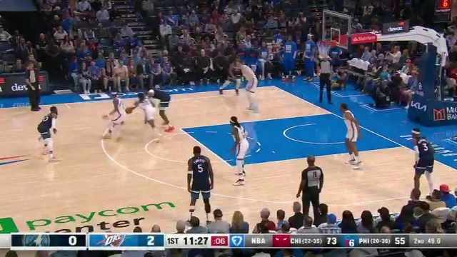 【2025年02月25日】NBA常規(guī)賽：森林狼vs雷霆第1節(jié)中文解說(shuō)錄像回放