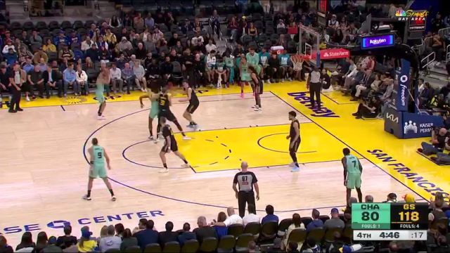 【2025年02月26日】NBA常規(guī)賽：黃蜂vs勇士第4節(jié)英文原聲錄像回放