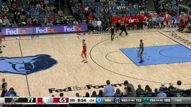 【2025年03月02日】NBA常規(guī)賽：馬刺vs灰熊第3節(jié)英文原聲錄像回放