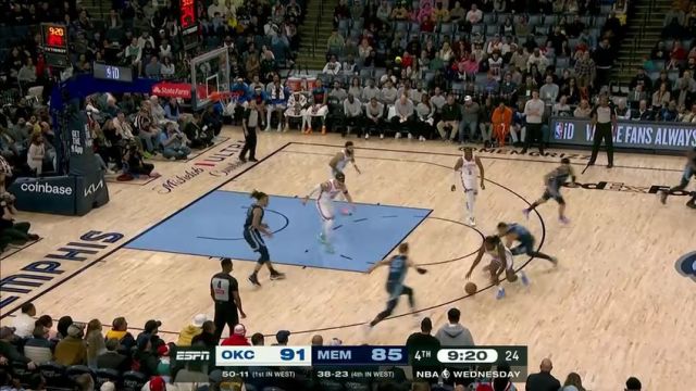 【2025年03月06日】NBA常規(guī)賽：雷霆vs灰熊第4節(jié)中文解說錄像回放
