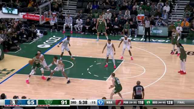 【2025年03月06日】NBA常規(guī)賽：獨行俠vs雄鹿第3節(jié)英文原聲錄像回放