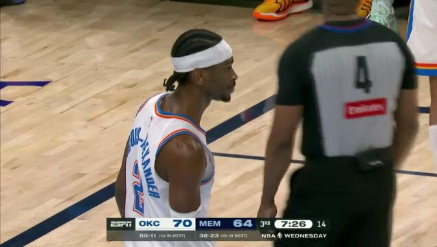 【2025年03月06日】NBA常規(guī)賽：雷霆vs灰熊英文原聲全場錄像回放
