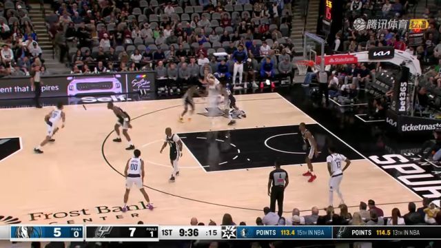 【2025年03月11日】NBA常規(guī)賽：獨行俠vs馬刺第1節(jié)英文原聲錄像回放