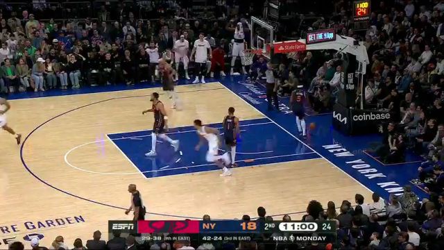 【2025年03月18日】NBA常規(guī)賽：熱火vs尼克斯第2節(jié)英文原聲錄像回放