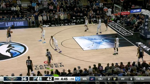 【2025年03月22日】NBA常規(guī)賽：鵜鶘vs森林狼第2節(jié)英文原聲錄像回放