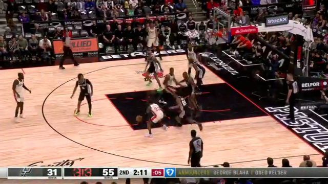 【2025年03月26日】NBA常規(guī)賽:馬刺vs活塞第2節(jié)英文原聲錄像回放