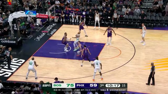 【2025年03月27日】NBA常规赛：凯尔特人vs太阳第3节中文解说录像回放