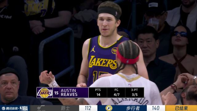 【2025年04月05日】NBA常規(guī)賽：鵜鶘vs湖人第3節(jié)中文解說錄像回放
