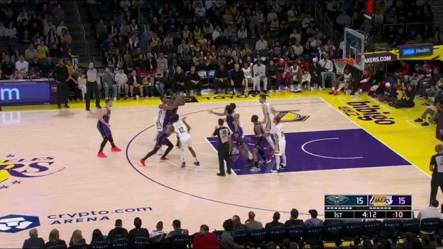 【2025年04月05日】NBA常規(guī)賽：鵜鶘vs湖人第1節(jié)英文原聲錄像回放
