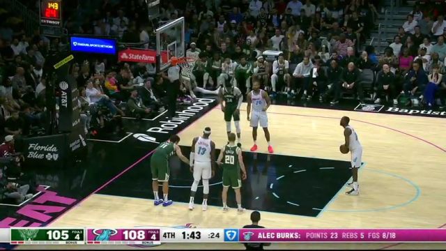【2025年04月06日】NBA常規(guī)賽：雄鹿vs熱火第4節(jié)英文原聲錄像回放