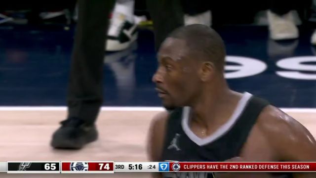 【2025年04月09日】NBA常規(guī)賽：馬刺vs快船第3節(jié)中文解說錄像回放