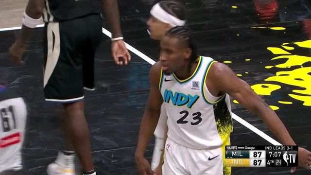 【2025年04月30日】NBA东部首轮G5:雄鹿vs步行者G5第4节英文原声录像回放