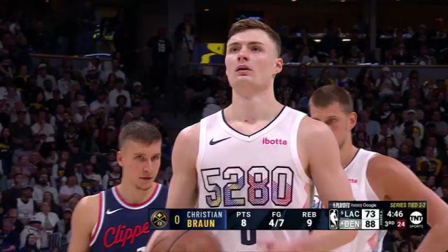【2025年04月30日】NBA季后赛：快船vs掘金G5第3节英文原声录像回放