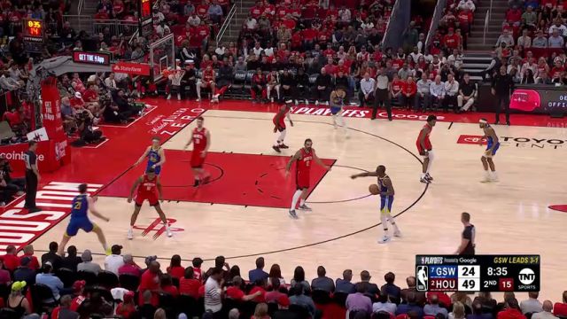 【2025年05月01日】NBA西部首轮G5：勇士vs火箭G5第2节英文原声录像回放