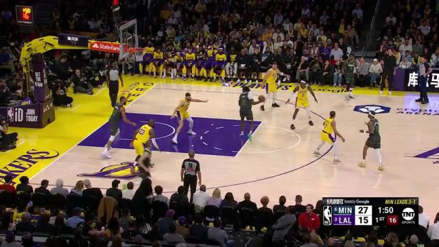 【2025年05月01日】NBA西部首轮G5：森林狼vs湖人G5第1节英文原声录像回放