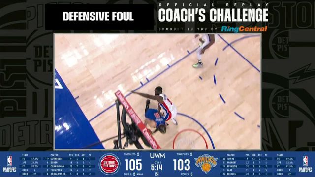 【2025年05月02日】NBA东部首轮G6：尼克斯vs活塞G6第4节英文原声录像回放