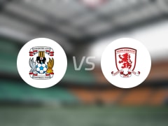 【英冠】考文垂vs米德尔斯堡比赛结果：考文垂(2-0)米德尔斯堡比分战报(2025年05月03日)