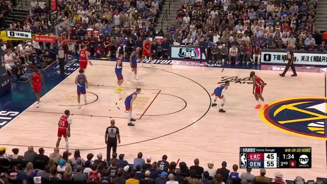 【2025年05月04日】NBA季后赛：快船vs掘金G7第2节英文原声录像回放