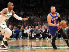  NBA录像全场回放半决赛：尼克斯vs凯尔特人（5.6）布里奇斯致命抢断 