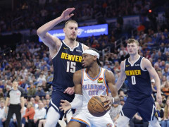 NBA季后赛掘金vs雷霆半场战报 雷霆半场大比分领先掘金，首节狂轰45分创纪录！