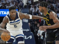 NBA季后赛勇士vs森林狼 爱德华兹脚踝扭伤退场!森林狼宣布G2回归成疑