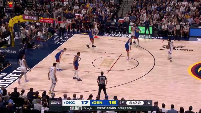 【2025年05月10日】 NBA季后赛：雷霆vs掘金G3第1节中文解说录像回放