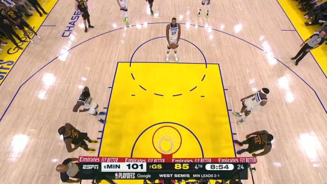 【2025年05月13日】NBA西部半决赛G4：森林狼vs勇士第4节英文原声录像回放
