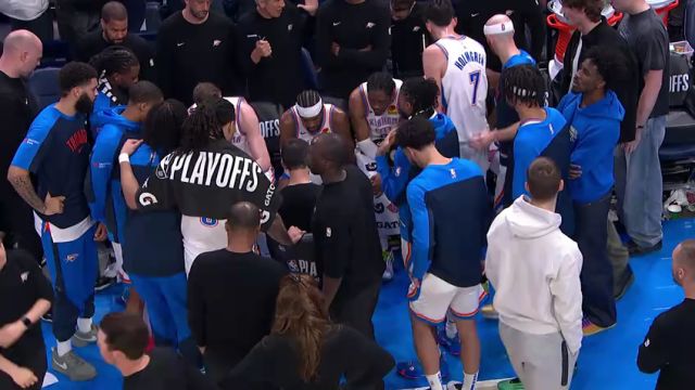 【2025年05月14日】NBA季后赛西部半决赛：掘金vs雷霆G5第4节英文原声录像回放