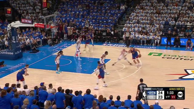 【2025年05月14日】NBA季后赛西部半决赛：掘金vs雷霆G5第1节英文原声录像回放