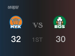 NBA季后赛 ：首节数据，尼克斯以32-30领先凯尔特人，M-布里奇斯7分